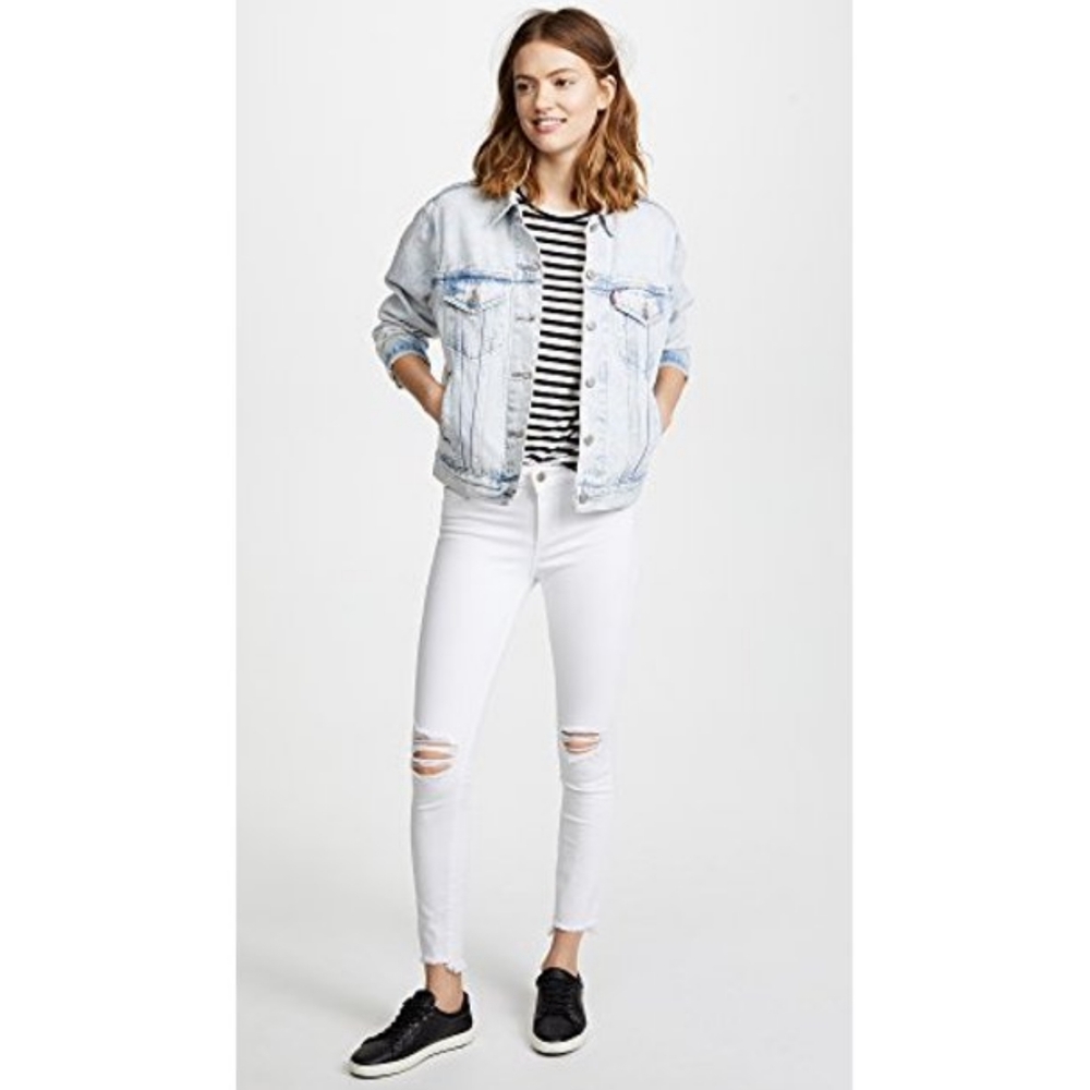 DL1961 Margaux Instasculpt Ankle Skinny in Newport White Jeans 27